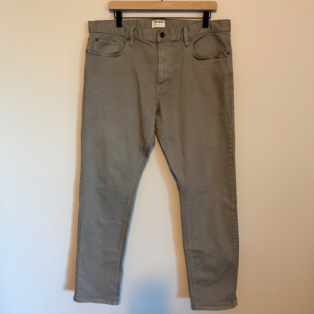 Todd Snyder Stretch 5 Pocket jeans 36x32 gray slim fit classic casual minimalist